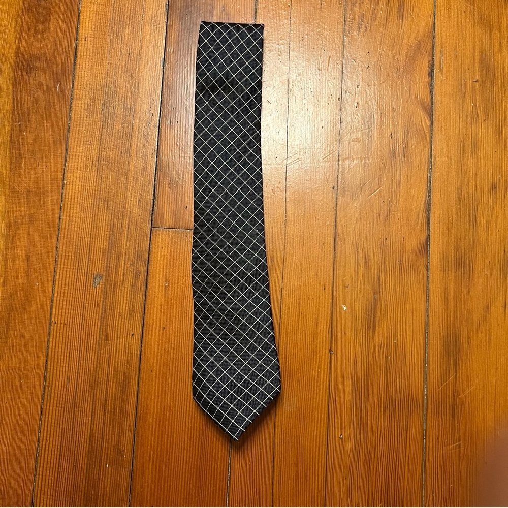 Banana Republic Black and White Checkered Tie